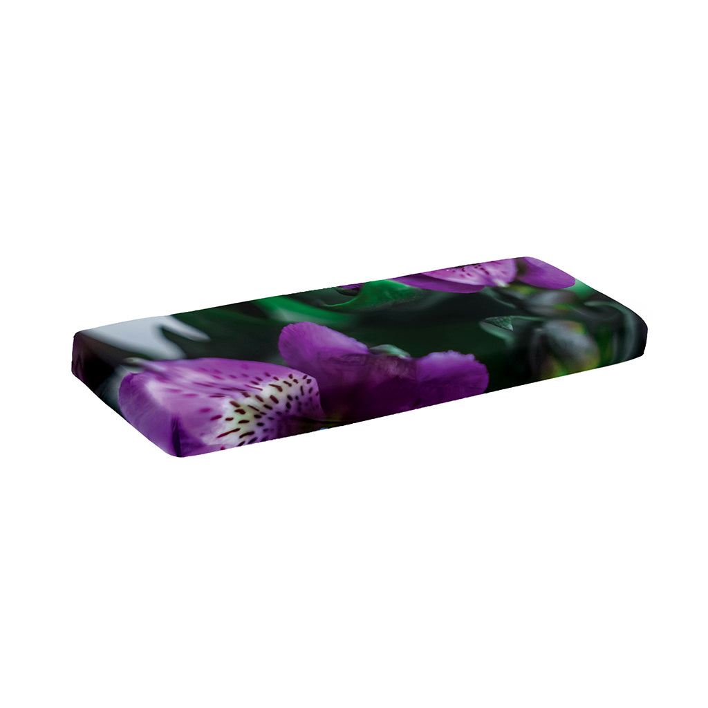 Purple Alstroemeria Print Piano Keyboard Cover
