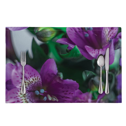 Purple Alstroemeria Print Placemat