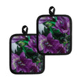 Purple Alstroemeria Print Pot Holders
