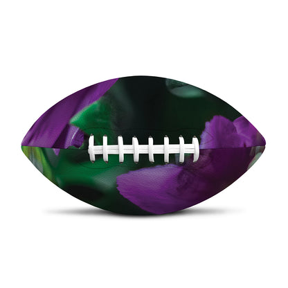 Purple Alstroemeria Print Rugby Ball