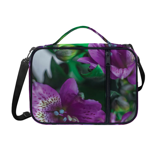 Purple Alstroemeria Print Shoulder Strap Bible Bag