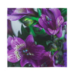 Purple Alstroemeria Print Silk Bandana
