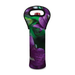 Purple Alstroemeria Print Single Neoprene Wine Tote