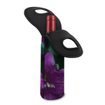 Purple Alstroemeria Print Single Neoprene Wine Tote