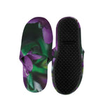 Purple Alstroemeria Print Slippers