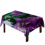 Purple Alstroemeria Print Tablecloth