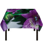 Purple Alstroemeria Print Tablecloth