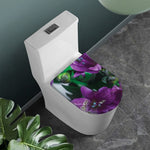 Purple Alstroemeria Print Toilet Lid Cover