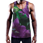 Purple Alstroemeria Print Training Tank Top