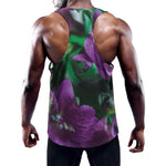 Purple Alstroemeria Print Training Tank Top