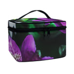 Purple Alstroemeria Print Travel Makeup Bag