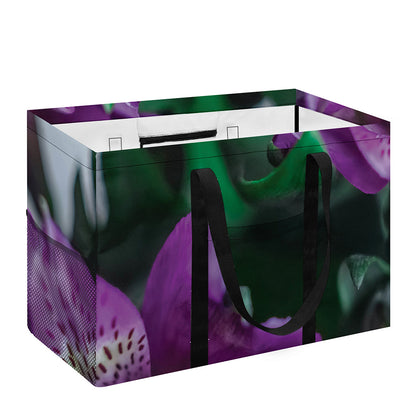 Purple Alstroemeria Print Utility Tote Bag