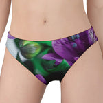 Purple Alstroemeria Print Women's Panties