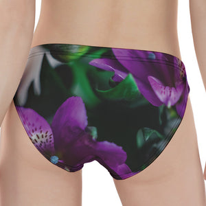 Purple Alstroemeria Print Women's Panties