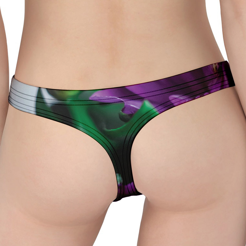 Purple Alstroemeria Print Women's Thong