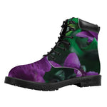 Purple Alstroemeria Print Work Boots