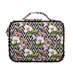 Purple Alstroemeria Zigzag Pattern Print Briefcase Bible Bag