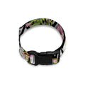 Purple Alstroemeria Zigzag Pattern Print Dog Collar