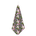Purple Alstroemeria Zigzag Pattern Print Hand Towel