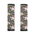 Purple Alstroemeria Zigzag Pattern Print Handle Covers