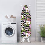 Purple Alstroemeria Zigzag Pattern Print Ironing Board Cover
