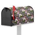 Purple Alstroemeria Zigzag Pattern Print Mailbox Cover
