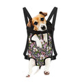Purple Alstroemeria Zigzag Pattern Print Pet Carrier Backpack