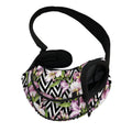 Purple Alstroemeria Zigzag Pattern Print Pet Sling Carrier