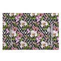 Purple Alstroemeria Zigzag Pattern Print Placemat