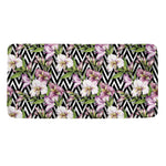 Purple Alstroemeria Zigzag Pattern Print Towel