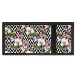 Purple Alstroemeria Zigzag Pattern Print Trifold Wallet