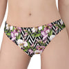 Purple Alstroemeria Zigzag Pattern Print Women's Panties