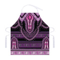 Purple And Black African Dashiki Print Adjustable Apron