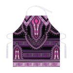 Purple And Black African Dashiki Print Adjustable Apron