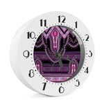 Purple And Black African Dashiki Print Alarm Clock