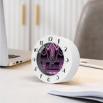 Purple And Black African Dashiki Print Alarm Clock