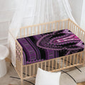 Purple And Black African Dashiki Print Baby Crib Sheet