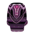 Purple And Black African Dashiki Print Baby Seat Cover
