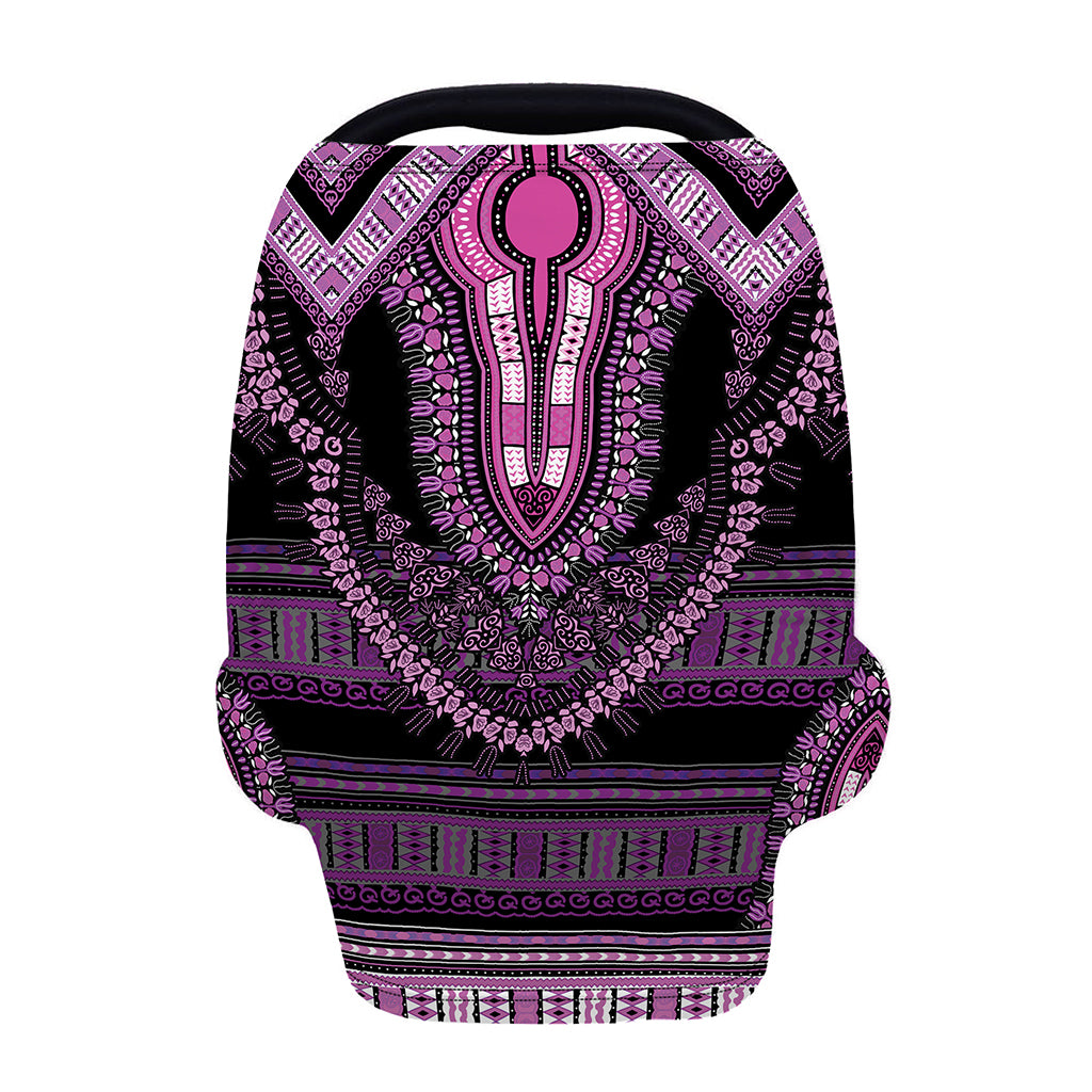 Purple And Black African Dashiki Print Baby Seat Cover