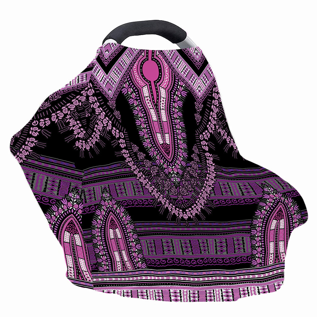 Purple And Black African Dashiki Print Baby Seat Cover