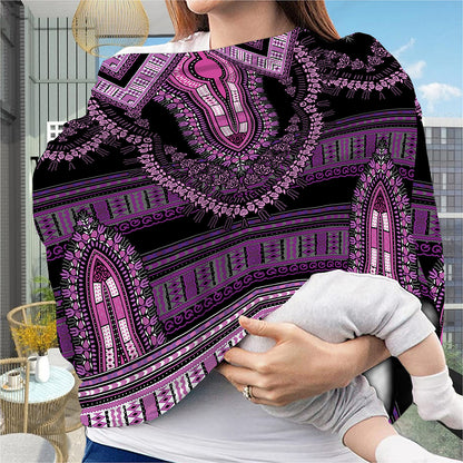 Purple And Black African Dashiki Print Baby Seat Cover