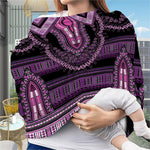 Purple And Black African Dashiki Print Baby Seat Cover