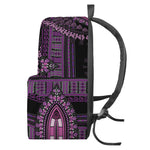 Purple And Black African Dashiki Print Backpack