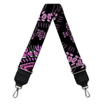 Purple And Black African Dashiki Print Bag Strap