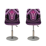 Purple And Black African Dashiki Print Bar Stool Covers