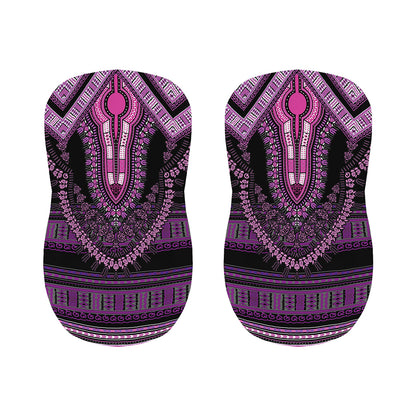 Purple And Black African Dashiki Print Bar Stool Covers