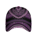 Purple And Black African Dashiki Print Baseball Cap