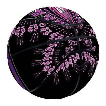 Purple And Black African Dashiki Print Basketball