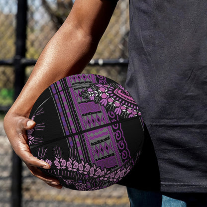 Purple And Black African Dashiki Print Basketball