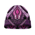 Purple And Black African Dashiki Print Beanie